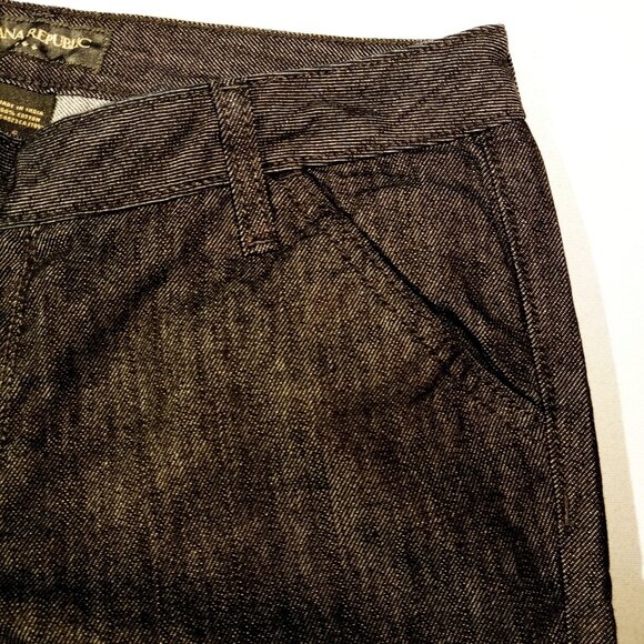 BANANA REPUBLIC Pants/Trousers  sz 6  Wide Leg  Denim Cotton  style-538380 EUC - Picture 6 of 12